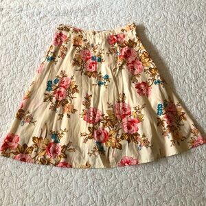 Sonoma Cream Pink A-Line Knee-Length Skirt